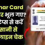 भूल गए Aadhar Card का नंबर? इन स्टेप्स को फॉलो कर आसानी से कर सकते हैं ऑनलाइन चेक