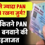 एक से ज्यादा PAN Card रखना जुर्म? जानें कितने PAN Card बनवाने की है इजाजत