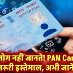 90% लोग नहीं जानते! PAN Card के ये जरूरी इस्तेमाल, अभी जानें!