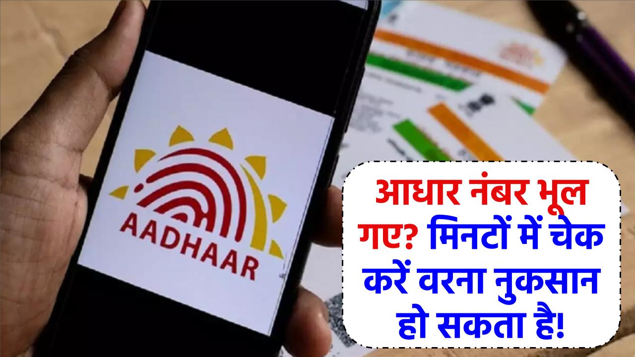आधार कार्ड नंबर भूल गए? ऐसे मिनटों में करें चेक, वरना हो सकता है बड़ा नुकसान!