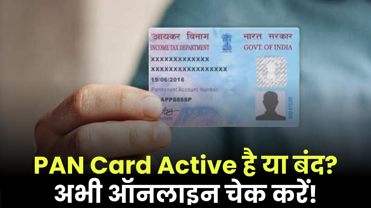 PAN Card Active है या बंद? अभी ऑनलाइन चेक करें – वरना हो सकती है दिक्कत!
