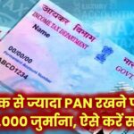 एक से ज्यादा PAN रखने पर ₹10,000 जुर्माना, ऐसे करें सरेंडर