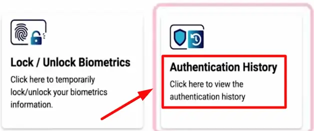 Choosing Aadhaar 'Check History' Option (1)