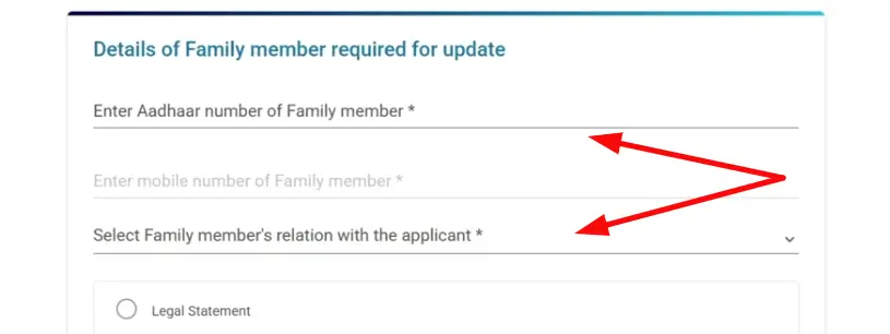 Fill Family Member Details