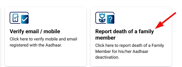 Report Death of a Family Member